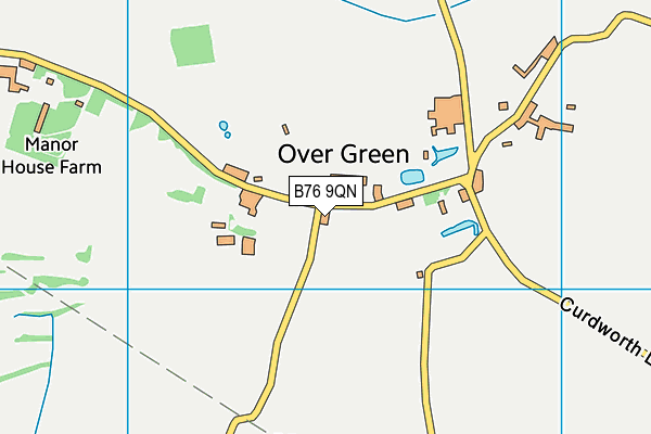 B76 9QN map - OS VectorMap District (Ordnance Survey)
