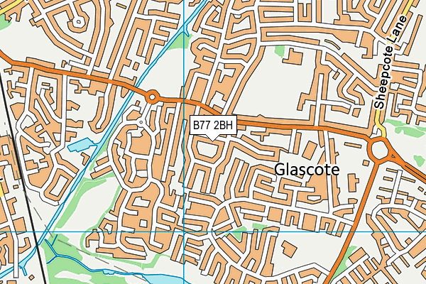 B77 2BH map - OS VectorMap District (Ordnance Survey)