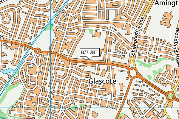 B77 2BT map - OS VectorMap District (Ordnance Survey)