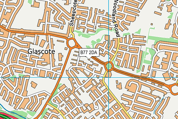 B77 2DA map - OS VectorMap District (Ordnance Survey)