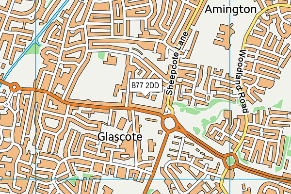 B77 2DD map - OS VectorMap District (Ordnance Survey)