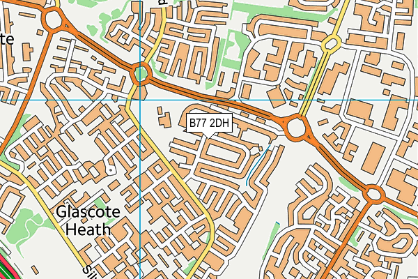 B77 2DH map - OS VectorMap District (Ordnance Survey)