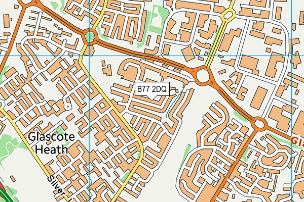 B77 2DQ map - OS VectorMap District (Ordnance Survey)