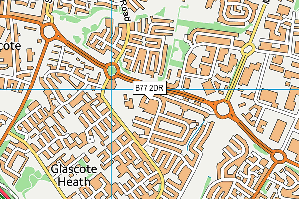 B77 2DR map - OS VectorMap District (Ordnance Survey)