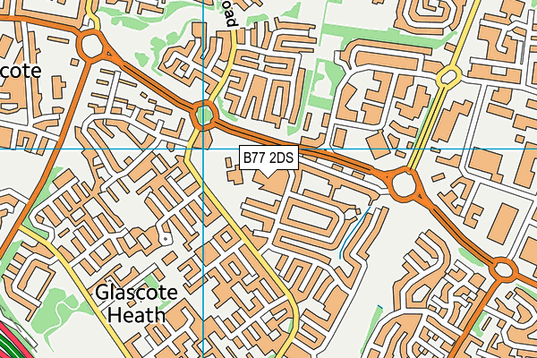 B77 2DS map - OS VectorMap District (Ordnance Survey)