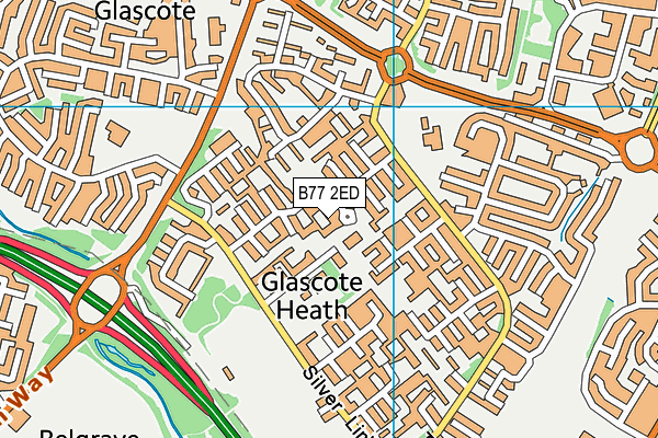 B77 2ED map - OS VectorMap District (Ordnance Survey)