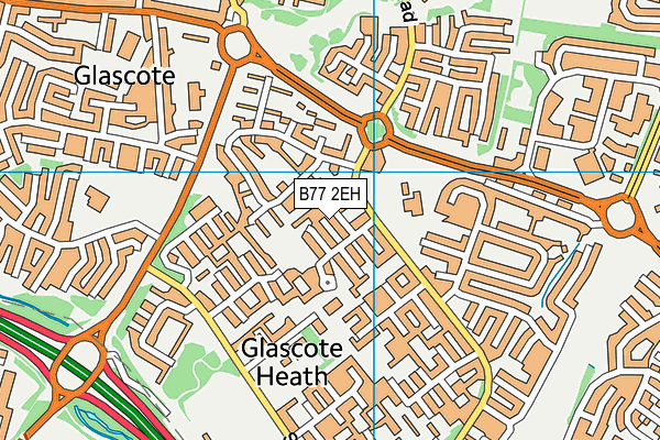 B77 2EH map - OS VectorMap District (Ordnance Survey)