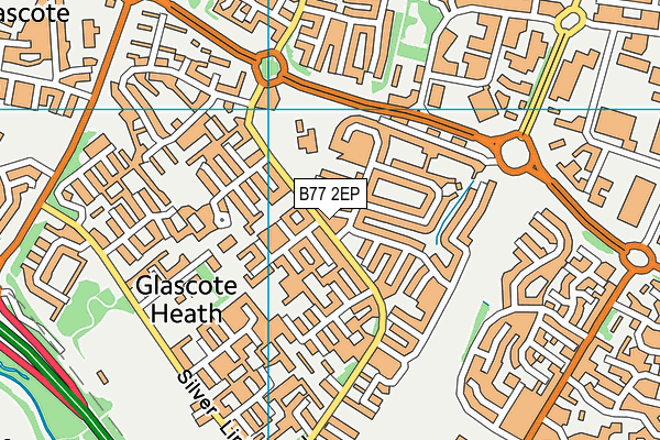 B77 2EP map - OS VectorMap District (Ordnance Survey)