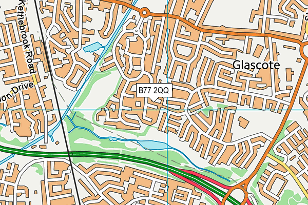 B77 2QQ map - OS VectorMap District (Ordnance Survey)