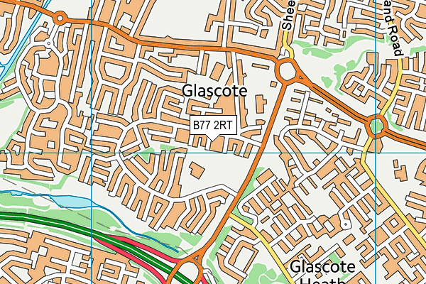 B77 2RT map - OS VectorMap District (Ordnance Survey)