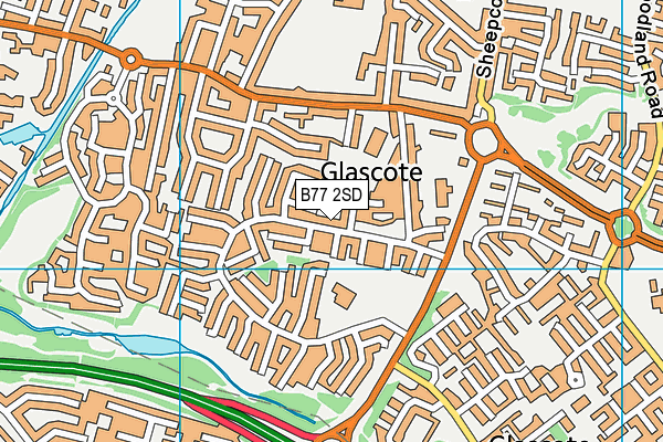 B77 2SD map - OS VectorMap District (Ordnance Survey)