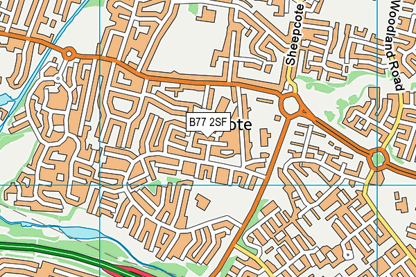 B77 2SF map - OS VectorMap District (Ordnance Survey)