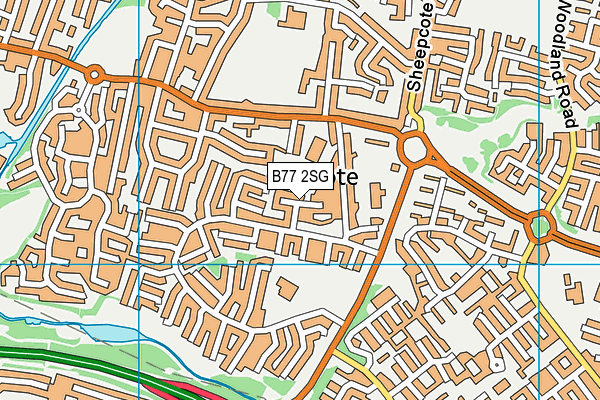 B77 2SG map - OS VectorMap District (Ordnance Survey)