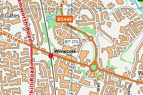 B77 2TG map - OS VectorMap District (Ordnance Survey)