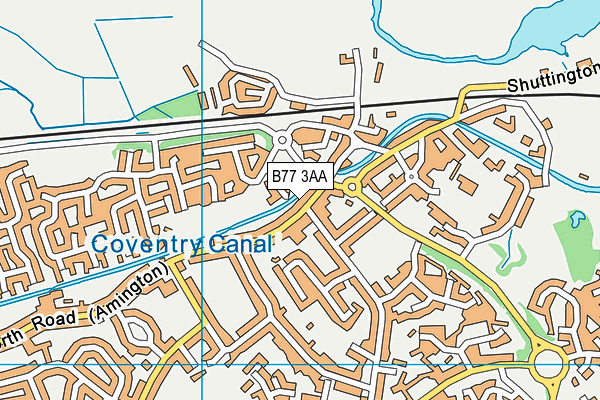 B77 3AA map - OS VectorMap District (Ordnance Survey)