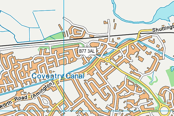 B77 3AL map - OS VectorMap District (Ordnance Survey)