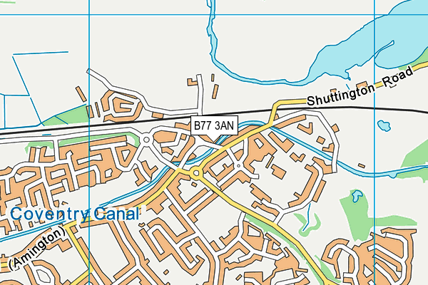 B77 3AN map - OS VectorMap District (Ordnance Survey)