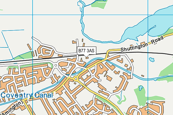 B77 3AS map - OS VectorMap District (Ordnance Survey)