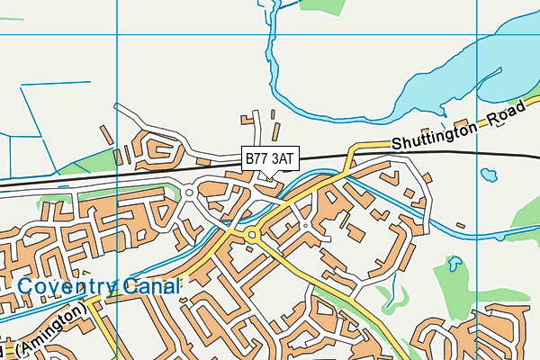 B77 3AT map - OS VectorMap District (Ordnance Survey)