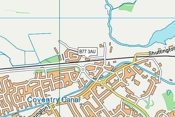 B77 3AU map - OS VectorMap District (Ordnance Survey)