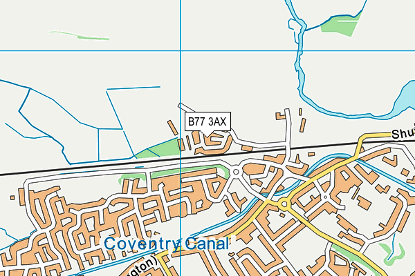 Anker Valley map (B77 3AX) - OS VectorMap District (Ordnance Survey)