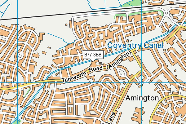 B77 3BB map - OS VectorMap District (Ordnance Survey)