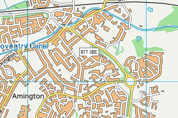 B77 3BE map - OS VectorMap District (Ordnance Survey)