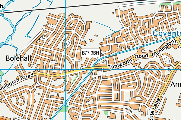 B77 3BH map - OS VectorMap District (Ordnance Survey)