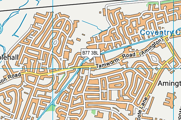 B77 3BL map - OS VectorMap District (Ordnance Survey)