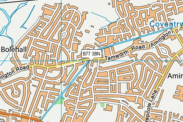 B77 3BN map - OS VectorMap District (Ordnance Survey)