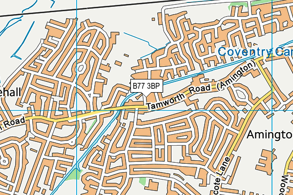 B77 3BP map - OS VectorMap District (Ordnance Survey)