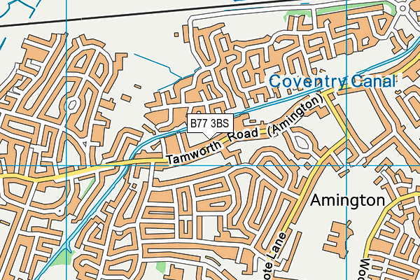 B77 3BS map - OS VectorMap District (Ordnance Survey)