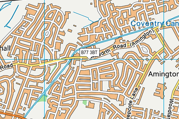 B77 3BT map - OS VectorMap District (Ordnance Survey)