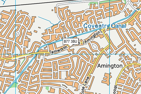 B77 3BU map - OS VectorMap District (Ordnance Survey)