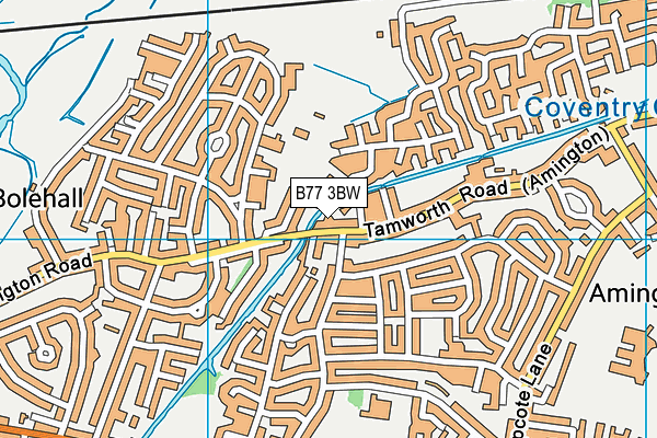 B77 3BW map - OS VectorMap District (Ordnance Survey)