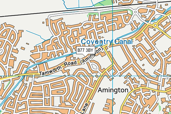 B77 3BY map - OS VectorMap District (Ordnance Survey)