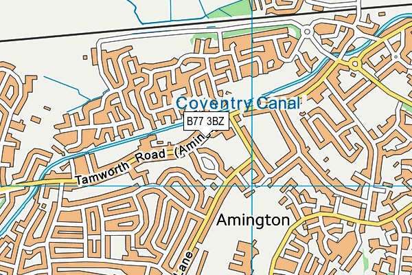 B77 3BZ map - OS VectorMap District (Ordnance Survey)