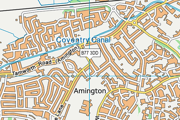 B77 3DD map - OS VectorMap District (Ordnance Survey)