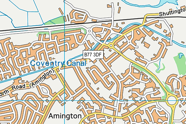 B77 3DF map - OS VectorMap District (Ordnance Survey)