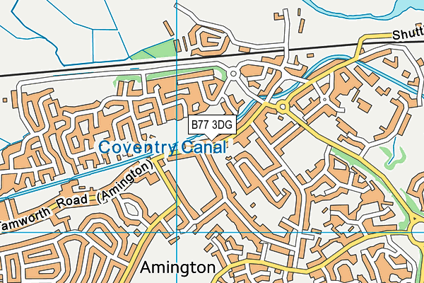 B77 3DG map - OS VectorMap District (Ordnance Survey)