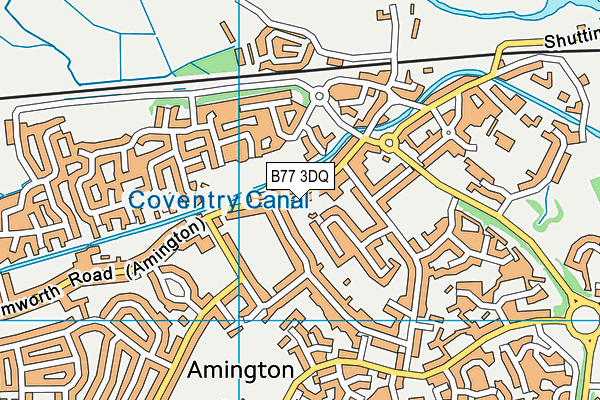 B77 3DQ map - OS VectorMap District (Ordnance Survey)