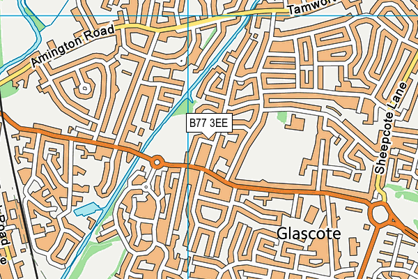 B77 3EE map - OS VectorMap District (Ordnance Survey)