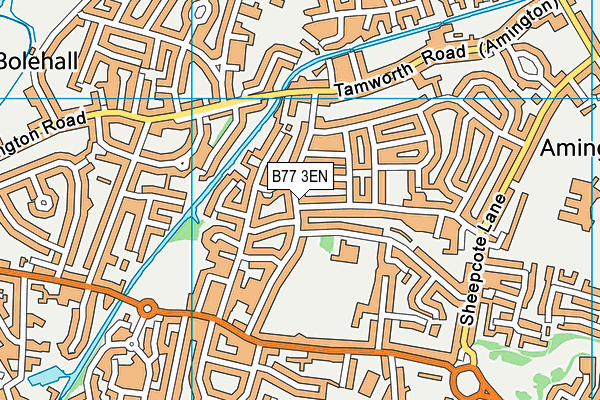 B77 3EN map - OS VectorMap District (Ordnance Survey)