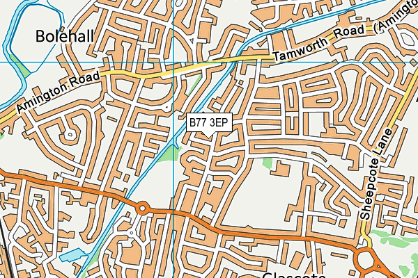 B77 3EP map - OS VectorMap District (Ordnance Survey)