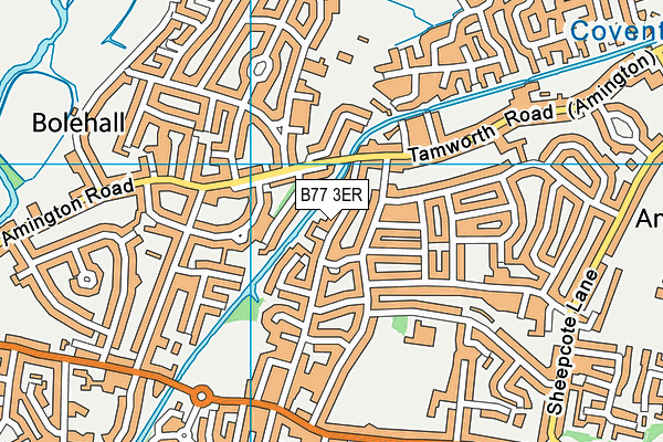 B77 3ER map - OS VectorMap District (Ordnance Survey)