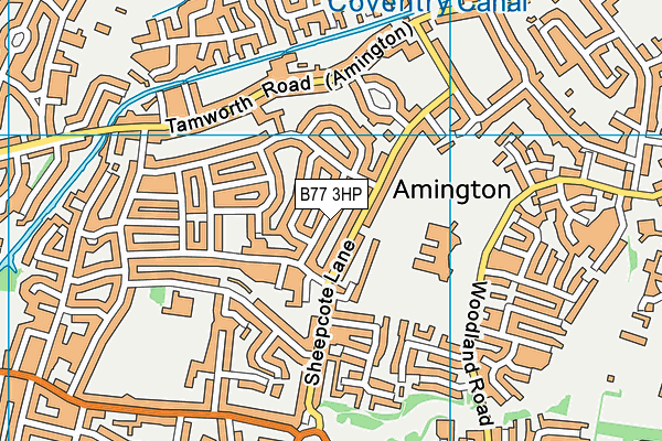 B77 3HP map - OS VectorMap District (Ordnance Survey)