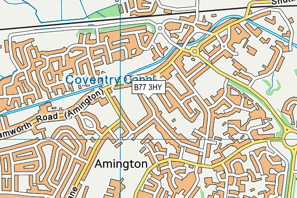 B77 3HY map - OS VectorMap District (Ordnance Survey)