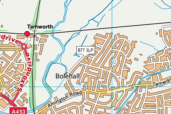 B77 3LP map - OS VectorMap District (Ordnance Survey)