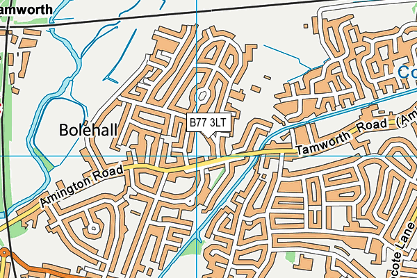 B77 3LT map - OS VectorMap District (Ordnance Survey)