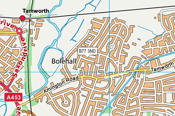 B77 3ND map - OS VectorMap District (Ordnance Survey)